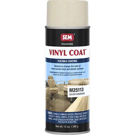M25113 – SEM PRODUCTS Paint, For Vinyl And Plastic Marine Surfaces Sea Ray Champagne 16 Ounce Aerosol Can